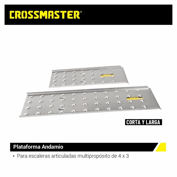 Plataforma Para Escalera De Aluminio 4×3 Escalones Crossmaster