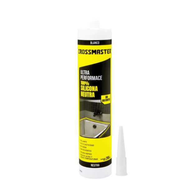 Silicona Blanca Neutra Para Pistola 280 ML Crossmaster