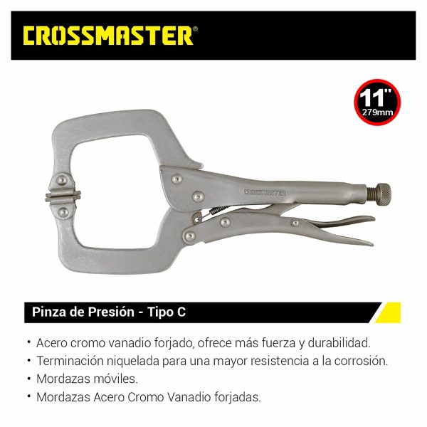 Pinza De Presion Tipo «C» 11″ Crossmaster