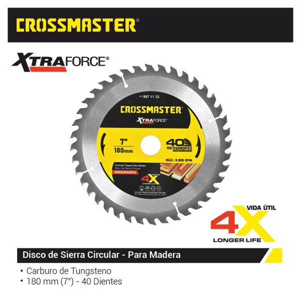 DISCO SIERRA 180×2,2×22,2mm 40D MAD-CR Crossmaster