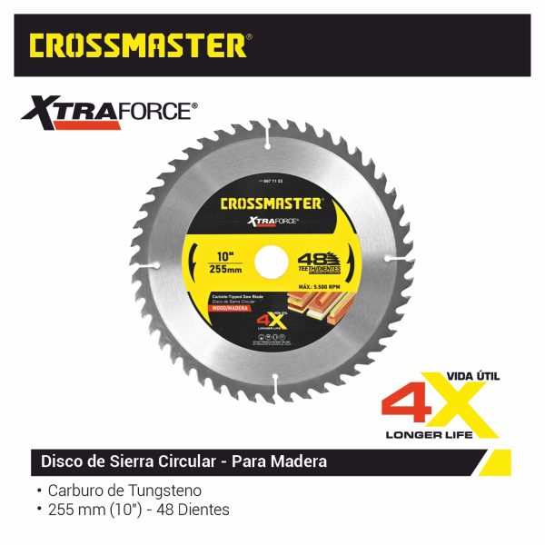 DISCO SIERRA 255×2,8×30,0mm 48D MAD-CR Crossmaster