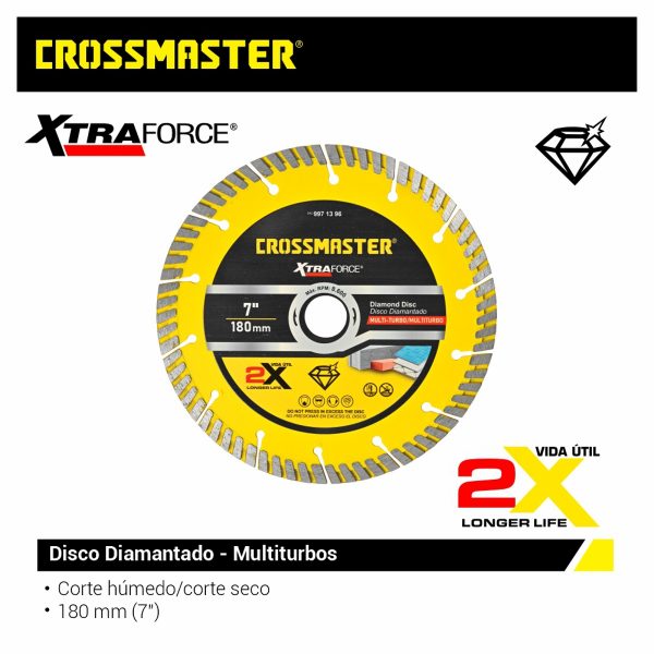 DISCO DIAMANT MULTITURBO 180mm CROSS Crossmaster